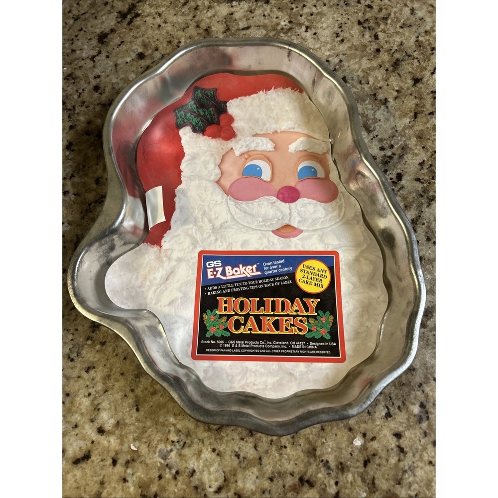 Vintage EZ baker Santa Claus Cake Pan, Christmas Cake Pan